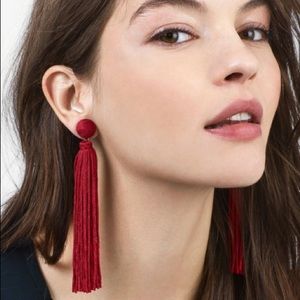 Baublebar Valencia Tassel Earrings - Ruby Red